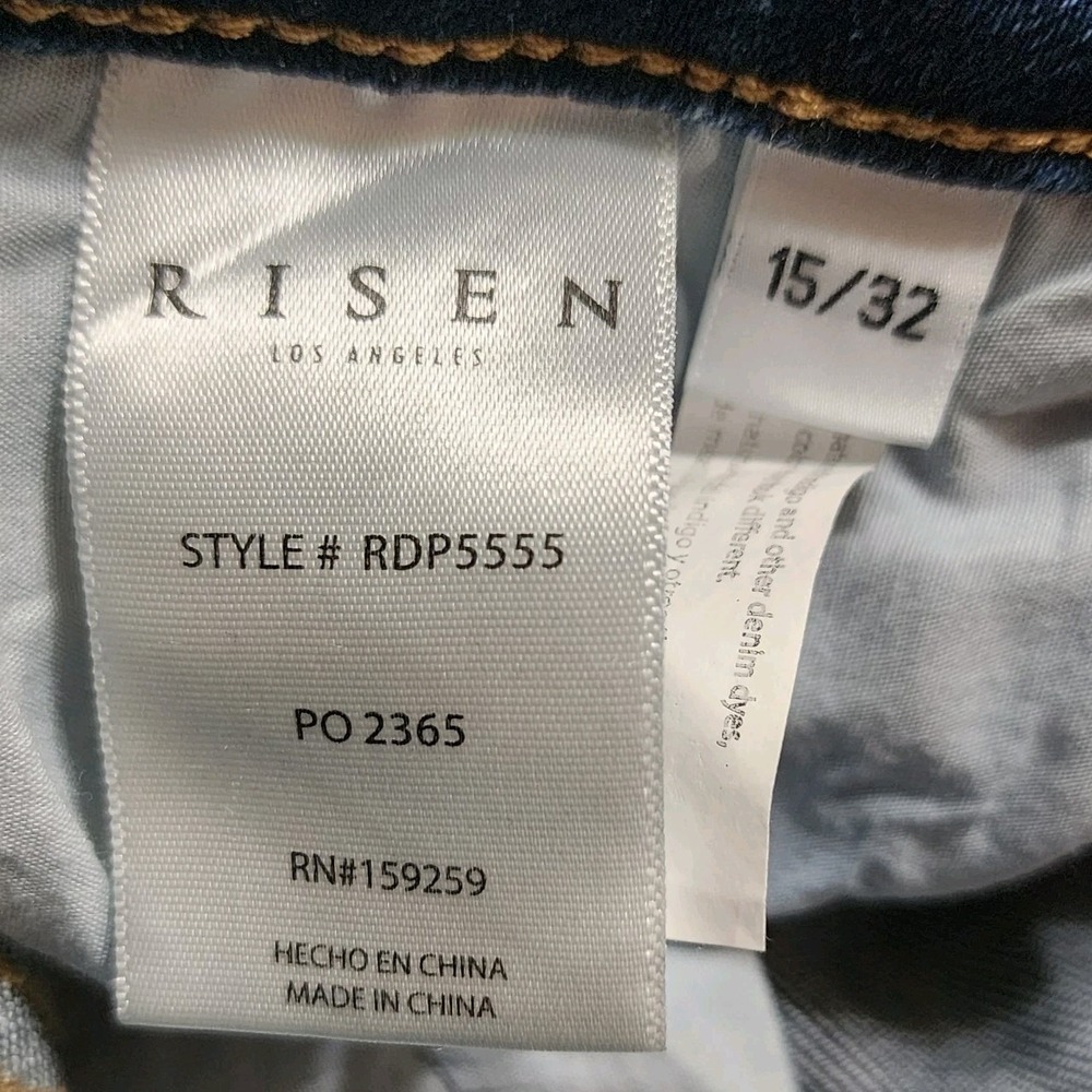 RISEN High Rise Relaxed Fit Skinny Jeans 28" Inseam Womens Size 15/32 NEW - Picture 11 of 12